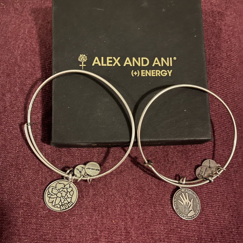Alex and Ani Bracelets, 2 of them, Silver